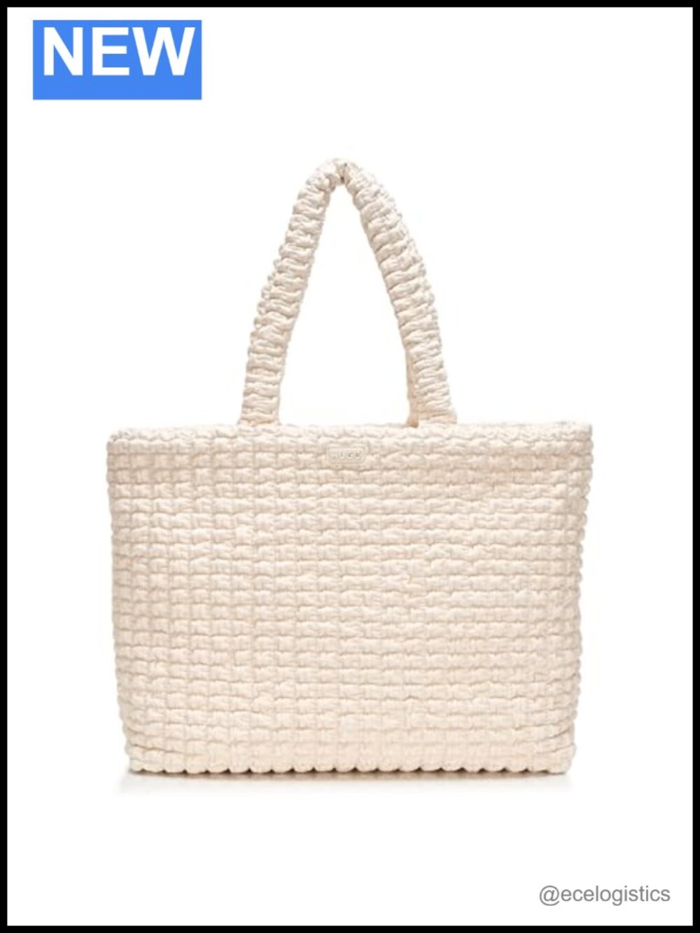 Quilted Shopper Tote Bag – Polyester Top Handle Shoulder Bag Satchel